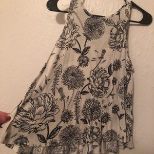 Small, floral, airy, Anthropologie tank